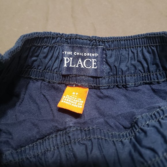 Lined Rain Pants Elastic Waistband Navy Blue The Children's Place Size 2T Size - Picture 3 of 5